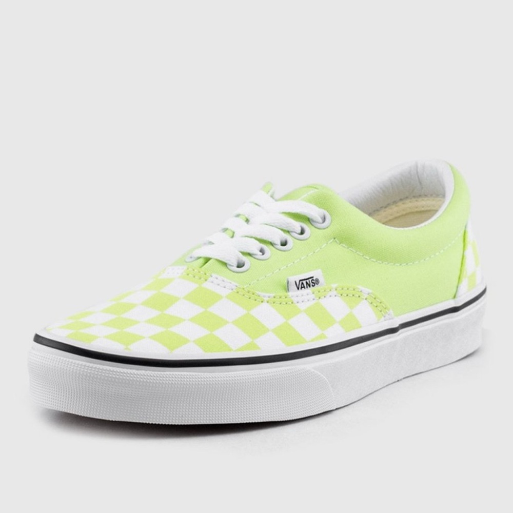 Vans Lime Checkered Lace-Up Shoes
